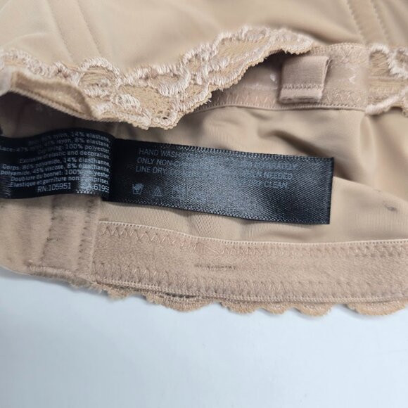 Natori Pure Luxe Strapless Bra Womens 34D Beige Convertible Underwire Contour - Picture 9 of 12
